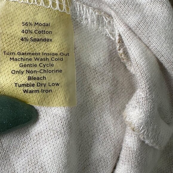 Talbots Womens Beige & White Geometric Print Polo Shirt With 3/4 Sleeves Sz M - Picture 6 of 9